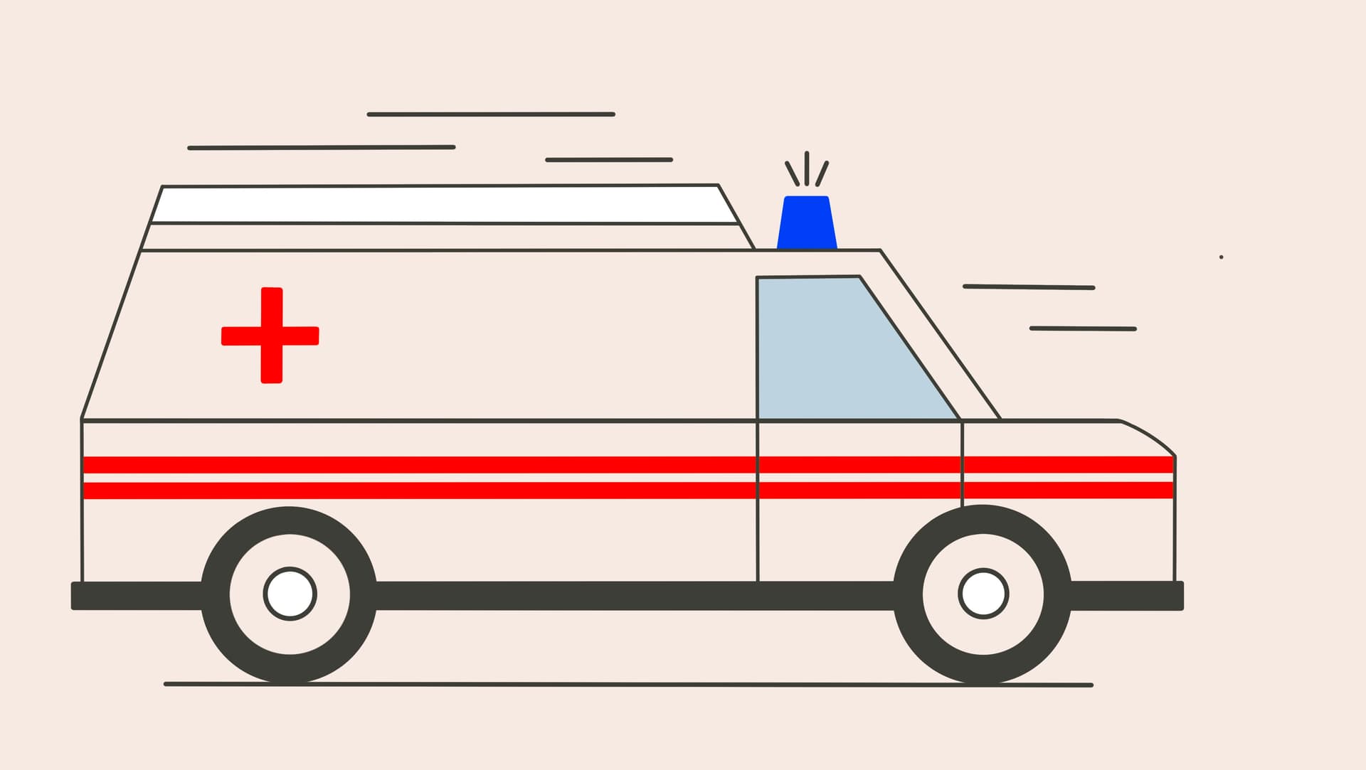 Das Bild zeigt einen Krankenwagen