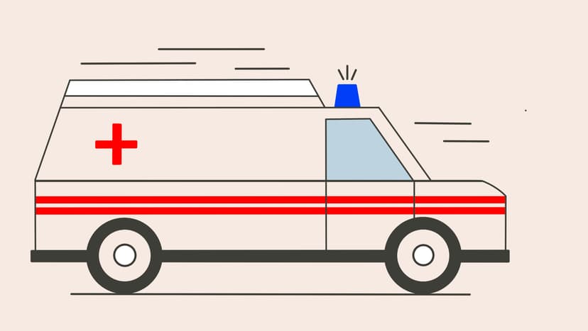 Das Bild zeigt einen Krankenwagen