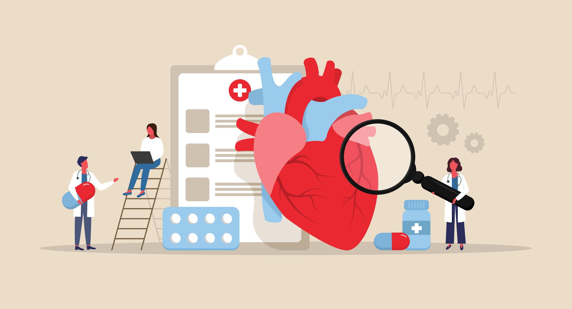 Das Bild zeigt illustrativ ein Herz das für den Fachbereich Kardiologie steht.