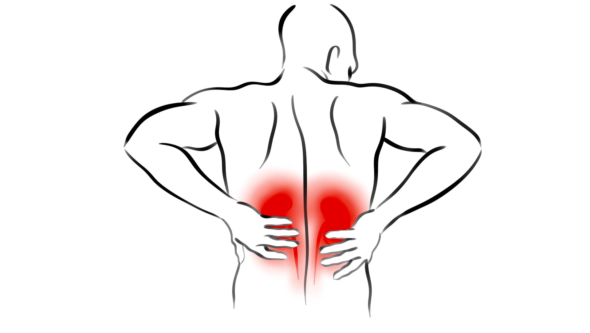 Die Nephrologie ist eine Subdisziplin der Inneren Medizin, die sich auf die Diagnose und Behandlung von Nierenerkrankungen spezialisiert hat. Der Schwerpunkt der medizinischen Versorgung liegt im ambulanten Bereich. Illustration zeigt einen Mann von hinten mit offensichtlichen Schmerzen im Nierenbecken.