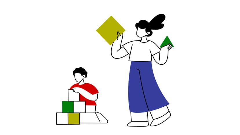 Die beruflichen Perspektiven für pädagogische Fachkräfte sind sehr gut. In allen Bereichen pädagogischer Fachberufe besteht eine große Nachfrage. Die Illustration zeigt eine Erzieherin in einer Kita.
